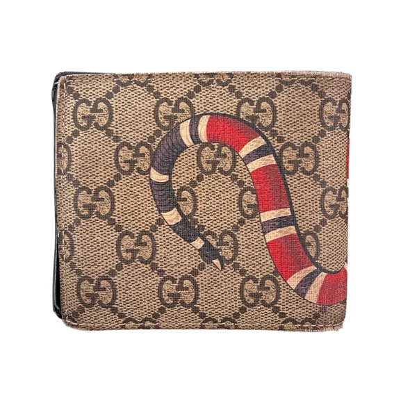 Gucci King Snake Monogram Bifold Wallet - Picture 2 of 9